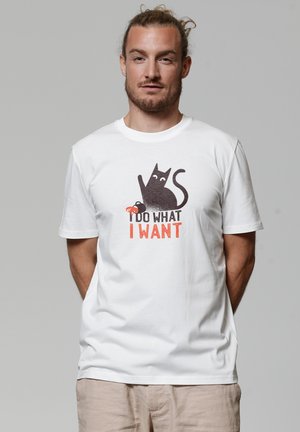CAT - T-shirt imprimé - off white