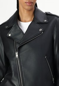 COACH MOTO JACKET - Lederjacke - black