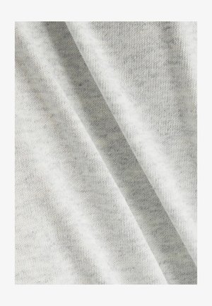 Light gray fabric with a smooth texture, featuring a subtle heather pattern. The material appears soft and slightly stretchy.