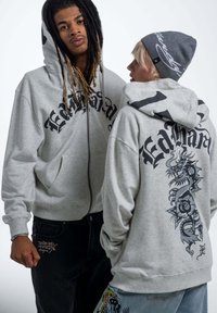 Ed Hardy DRAGON - Sudadera con cremallera - beige marl