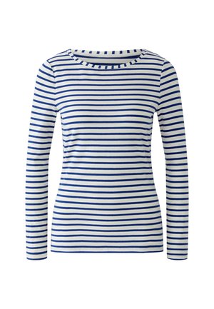 Oui, Long sleeved top - blue white