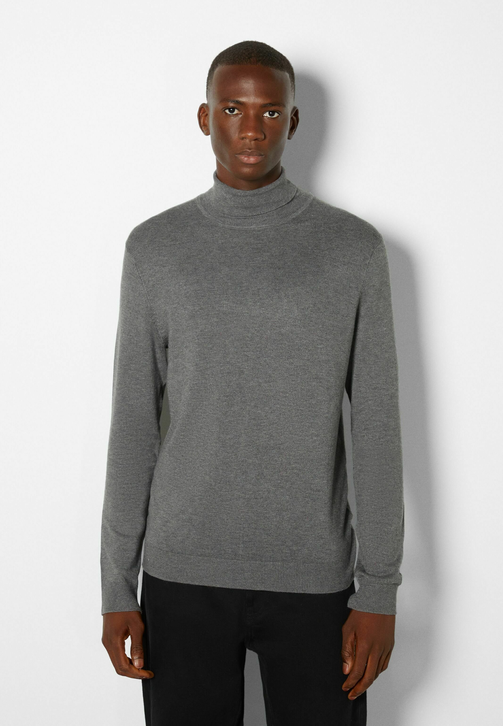 Maglione Uomo A Maglia Sciolta Con Collo Alto – Fit Slim, Morbido E Caldo, In Lana, Taglie S-3XL, Colori Vari