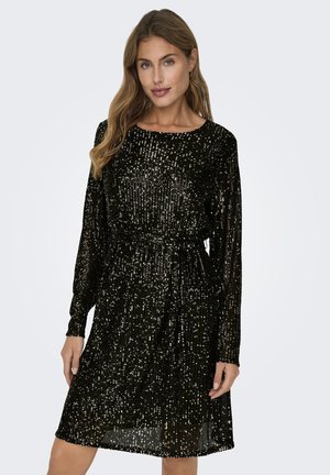 LS BELT SEQUINS - Koktélruha / Partiruha - black detail gold sequins