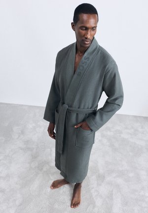 WAFFLE KIMONO - Župan - open green