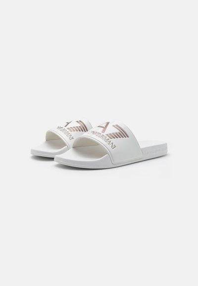 EA7 Emporio Armani UNISEX - Чехли за басейн - white/rose