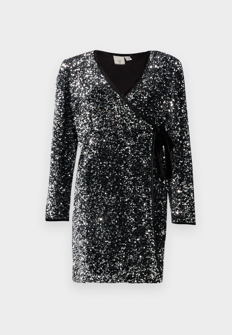 YAS Petite Cocktailjurk zilverkleurig