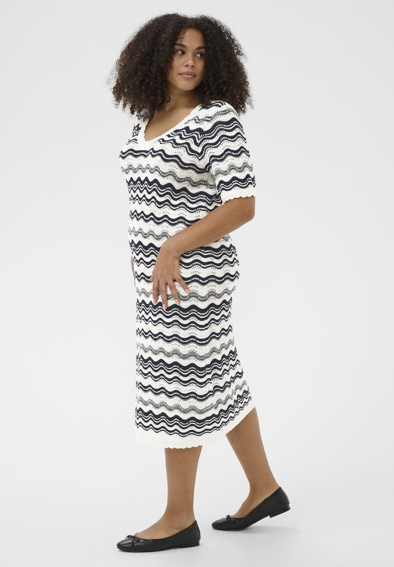 dress with curved lines Plus Size Bold Lines Bodycon Dress