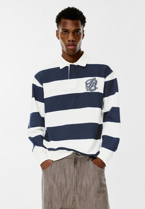 STRIPED LONG - POLO  - Bluză polo - dark blue