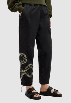 YAS EMB - Pantalones - washed black