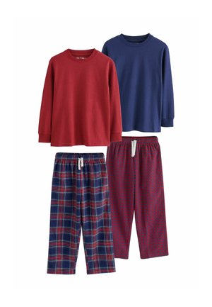 LONG SLEEVE CHECK 2 PACK  - REGULAR FIT SET - Yöasusetti - red blue