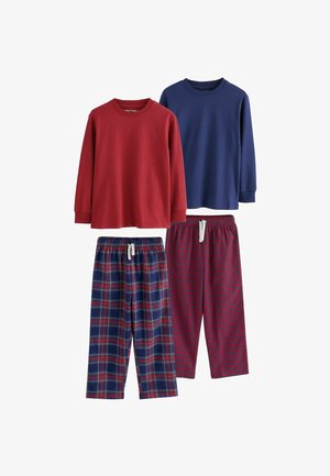 Next, LONG SLEEVE CHECK 2 PACK SET - Nattøj sæt - red blue