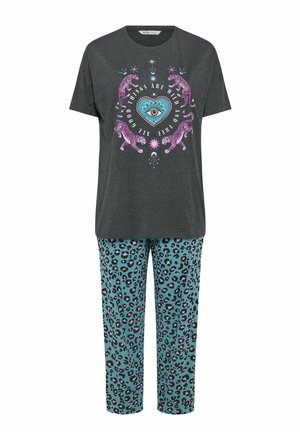 Yours Clothing, WOMEN'S PYJAMAS SET - Conjunto de pijama - charcoal