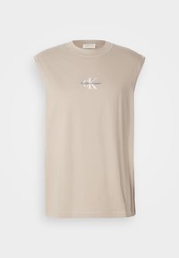 MONOLOGO SLEEVELESS TEE - Top - aluminum