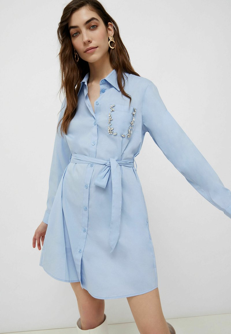 Damen Freizeitkleider | Liu Jo Jeans Blusenkleid light blue/hellblau - ZJ82455 Damen Freizeitkleider | Liu Jo Jeans Blusenkleid light blue/hellblau - ZJ82455
