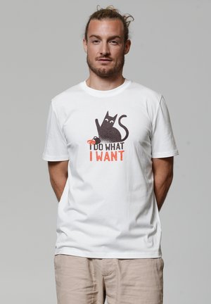 watapparel CAT - T-Shirt print - off white