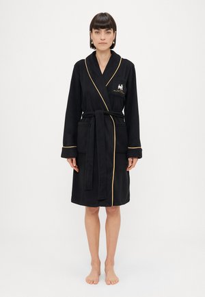 SHAWL COLLAR SHORT DALTON ROBE - Halat de baie - black