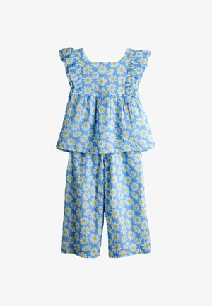 REGULAR FIT - SQUARE NECK SET - Pantaloni - blue gingham strawberry