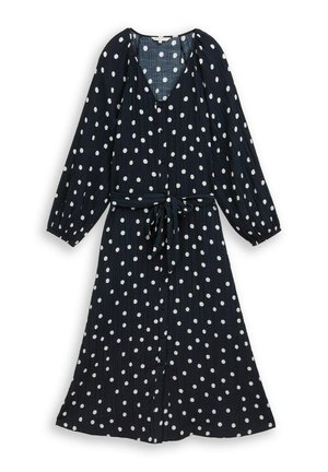 TOM TAILOR, TOM TAILOR KLEIDER & JUMPSUITS MAXI-KLEID MIT PUNKTEMUSTER - Robe longue - navy big dot design