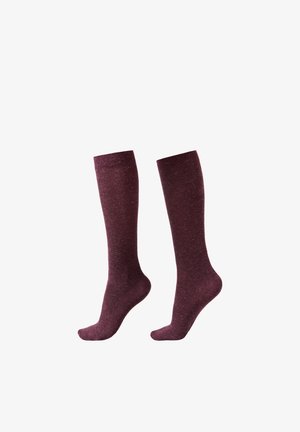 GLITTER - Calcetines hasta la rodilla - burgundy