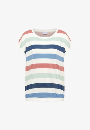 Cecil, T-SHIRT MIT RUNDHALS UND TURN-UP-DETAIL - T-shirt imprimé - vanilla white
