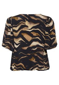 Kaffe Curve LANA  - Tricou cu imprimeu - black brown tiger print