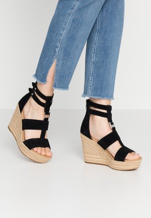 High heeled sandals - black