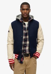 Superdry - HOODED COLLEGE - Light jacket - atlantic navy Thumbnail Image 1