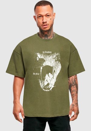 SNAKE ULTRA HEAVY TEE - Print T-shirt - olive