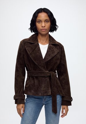 Vero Moda, VMJANICEBETTY SUEDE JACKET LCS - Яке от изкуствена кожа - chocolate torte