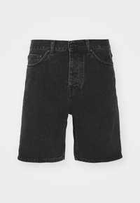 Carhartt WIP NEWEL MAITLAND - Shorts vaqueros - black stone washed