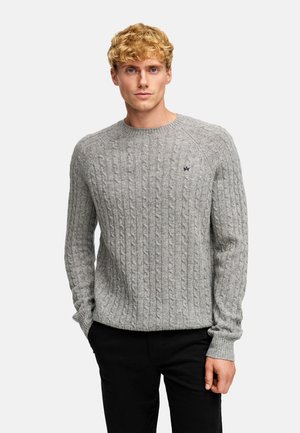 FLYNN CABEL CREW NECK - Neule - lt grey mix