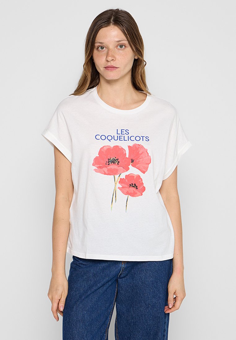 Mango T-shirt print crème Mango T-shirt print crème