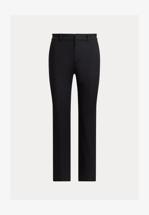 Lauren Ralph Lauren Petite, DOUBLE-FACED COTTON SLIM STRAIGHT PANT - Kalhoty - black