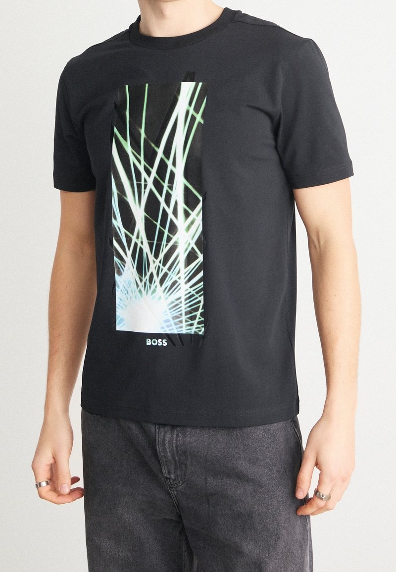 BOSS T-shirt med print - black