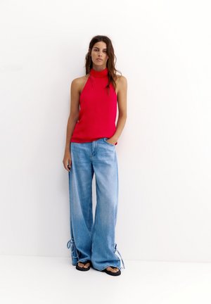 PULL&BEAR, FLOWING HALTER , czerwony