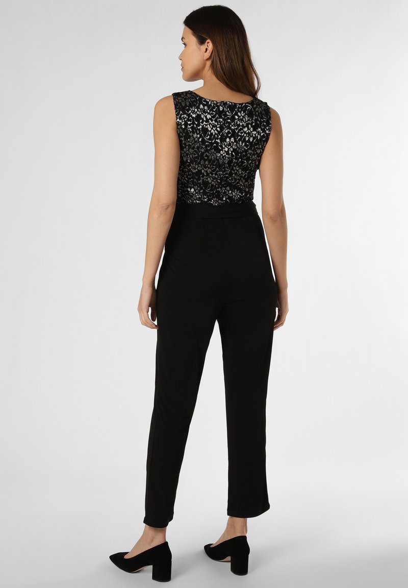 More More Jumpsuit schwarz silber/black Zalando