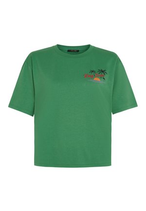 King Louie, BOXY TOP PLACEMENT PRINT - T-shirt print - peapod green