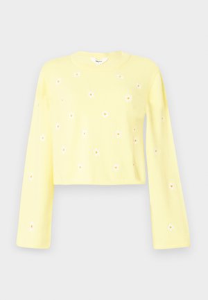 Object OBJTHESS WIDE SLEEVE - Svetrík - lemon meringue/white