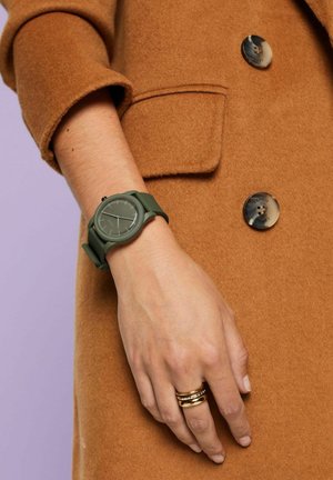 MIT GUMMIARMBAND - Uhr - khaki green