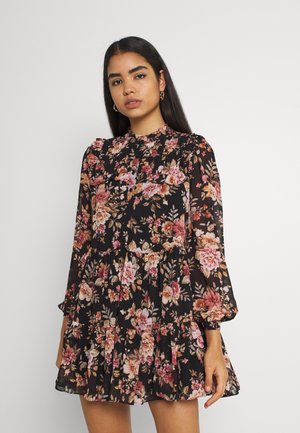 SIMONA RUFFLE SMOCK DRESS - Shirt dress - midnight wildflower