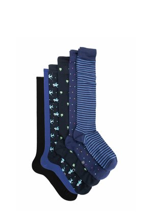 6-PACK ELEGANT GIFT BOX - Knee high socks - blue