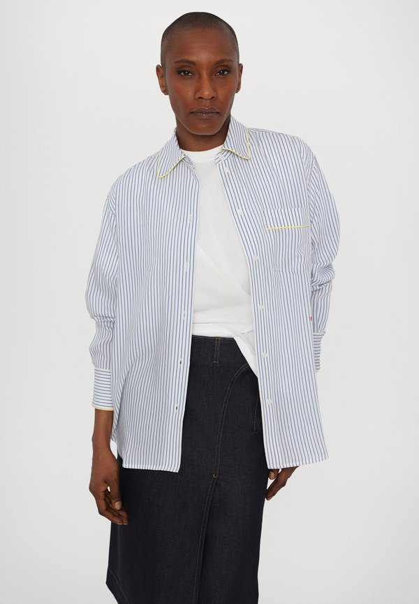 WRAP DETAIL SKIRT - Denim skirt - dark indigo raw3