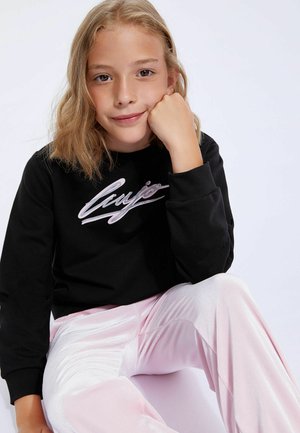 WITH GLITTER LOGO - Sweatshirt - black glitter
