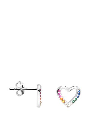 OHRSTECKER COLOURED ZIRCONIA - Øreringe - silver coloured