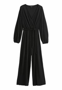 Next LONG SLEEVE PLISSÉ - Jumpsuit - black
