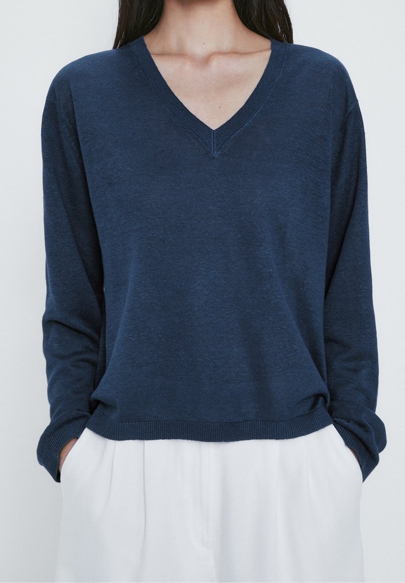Massimo Dutti Strickpullover - blue