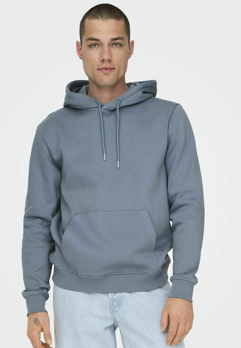 Only & Sons CONNOR REG NOOS - Jersey con capucha - flint stone