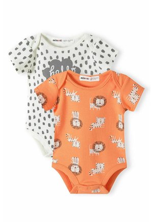 BABY BODYSUITS 2 PACK - Nattdräkt - white orange