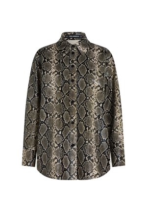 KARL LAGERFELD, FAUX PYTHON OVERSHIRT - Camicia - natural snake aop