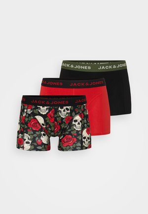 JACHENRY SKULLS TRUNKS 3 PACK - Bokserbriefs - black/salsa